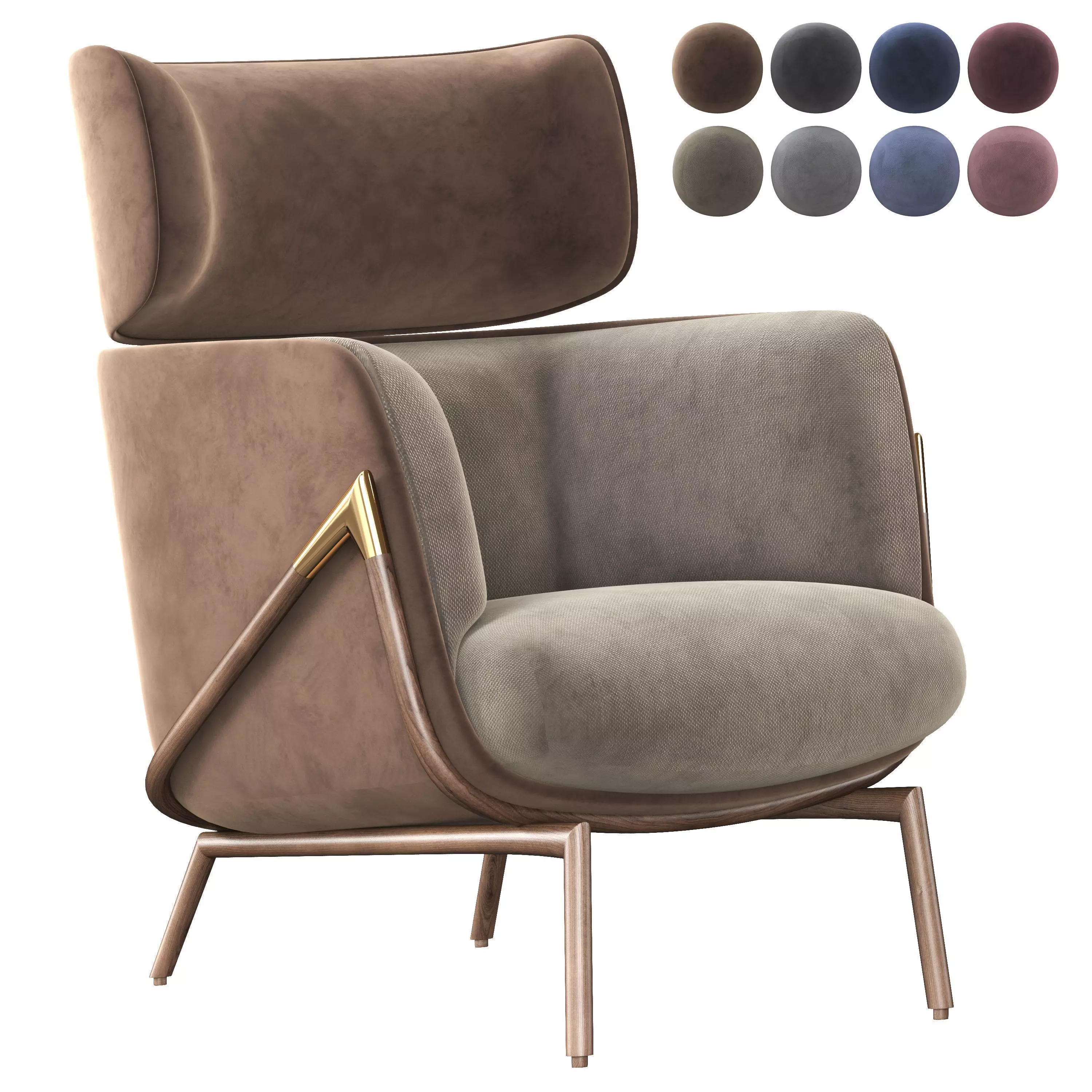 Kooku Elysia Lounge Chair 3D model_0