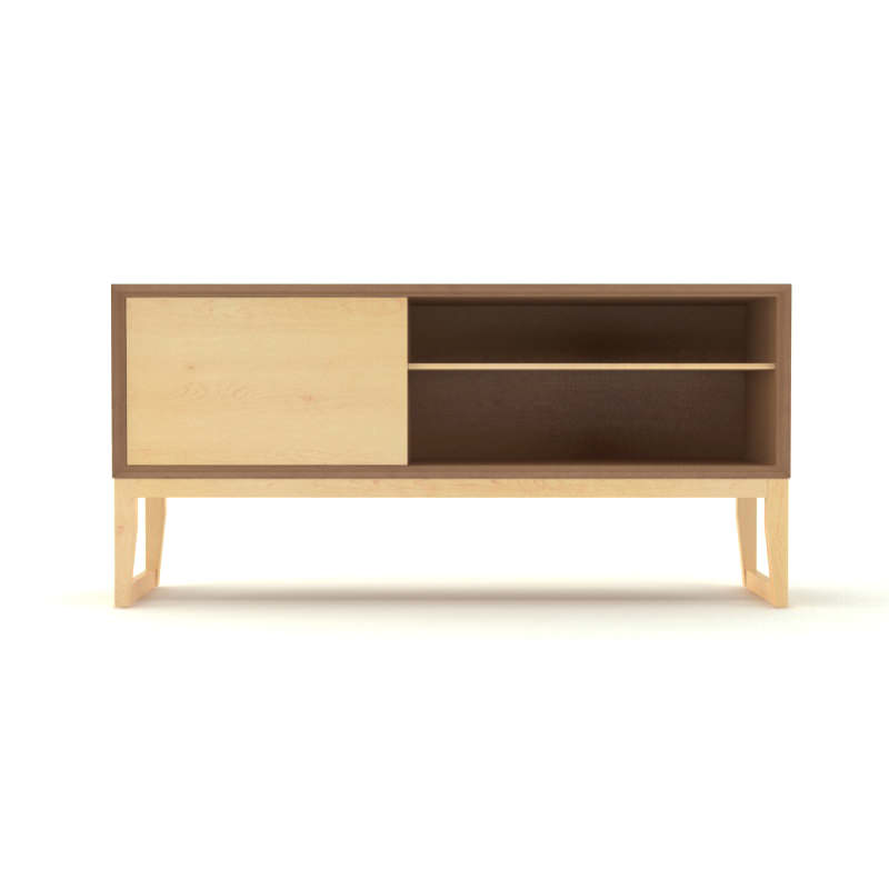 FREE Contemporary Wooden Sideboard Free 3D model_1