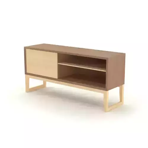 FREE Contemporary Wooden Sideboard Free 3D model