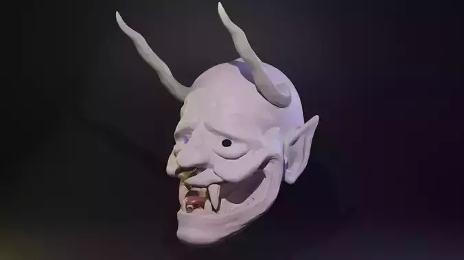 Oni Mask Japanese Demon 3D print model