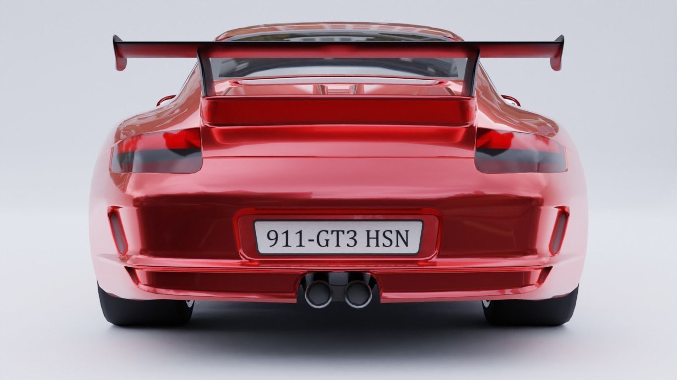 Realistic Low Poly Porsche 911 GT3 RS Low-poly 3D model_1