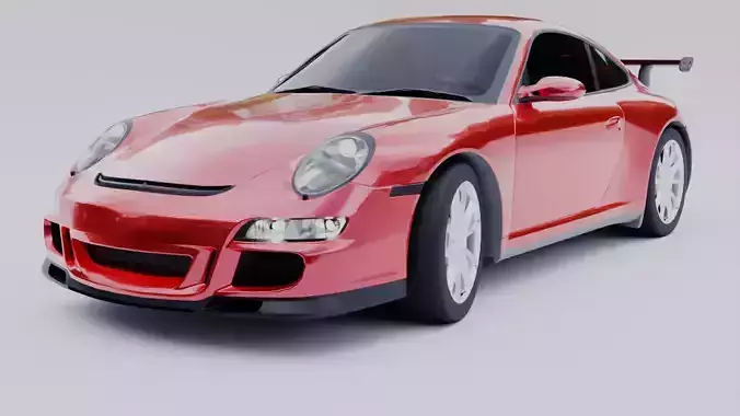 Realistic Low Poly Porsche 911 GT3 RS