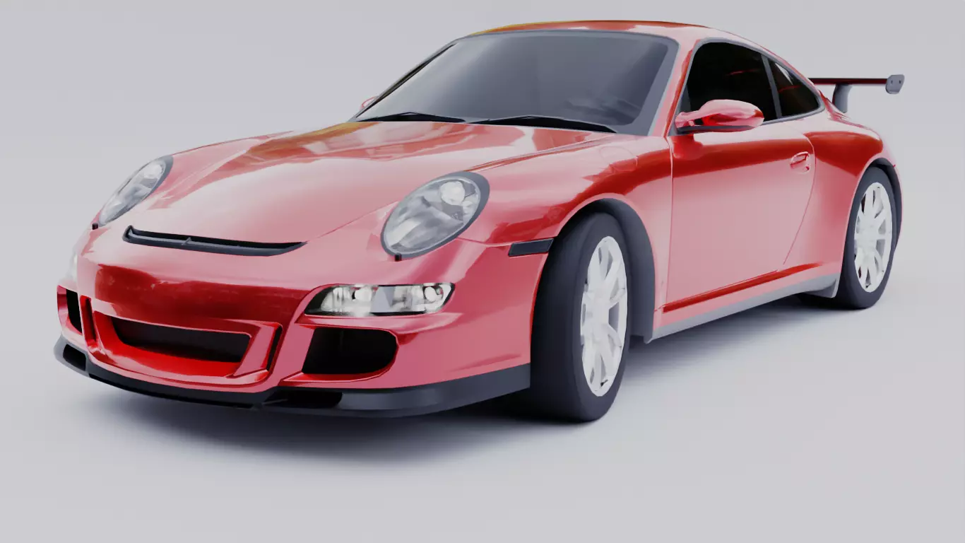 Realistic Low Poly Porsche 911 GT3 RS Low-poly 3D model_0