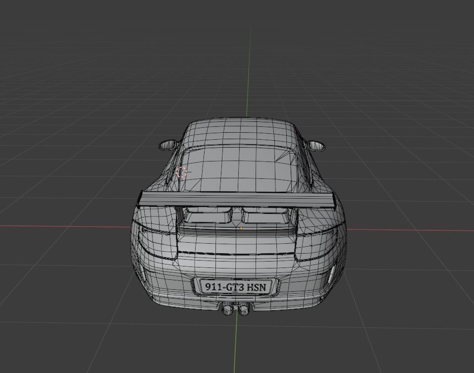 Realistic Low Poly Porsche 911 GT3 RS Low-poly 3D model_3