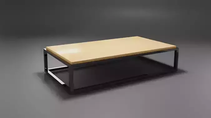 Rectangular Table Low-poly 3D model