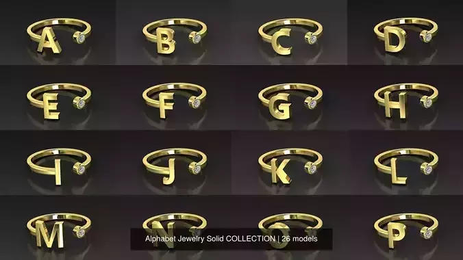 Alphabet Jewelry Solid COLLECTION