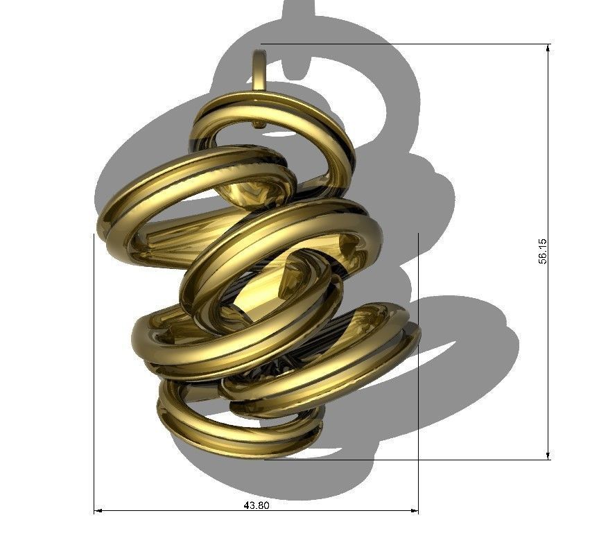 Whirly pendant 3D print model_6