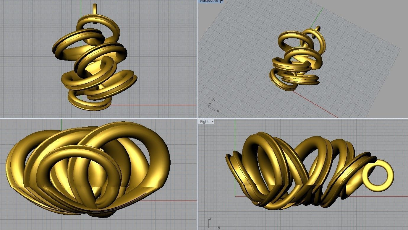 Whirly pendant 3D print model_2