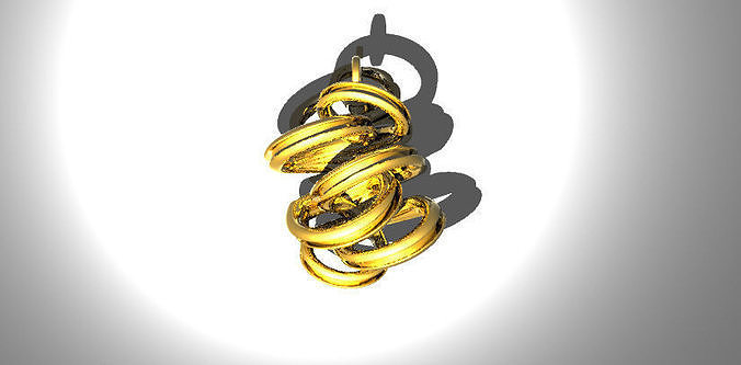 Whirly pendant 3D print model