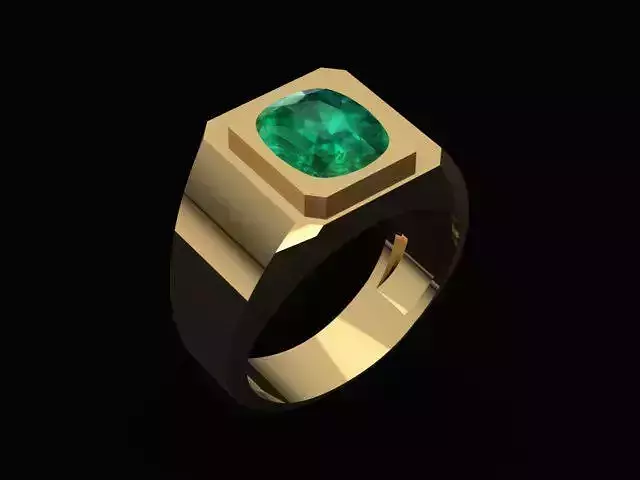 Emerald Men Ring