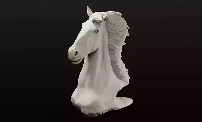 Horse bust for 3d printing
