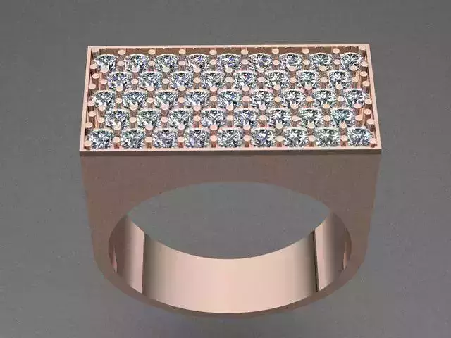 Unisex Diamond Ring 3D print model