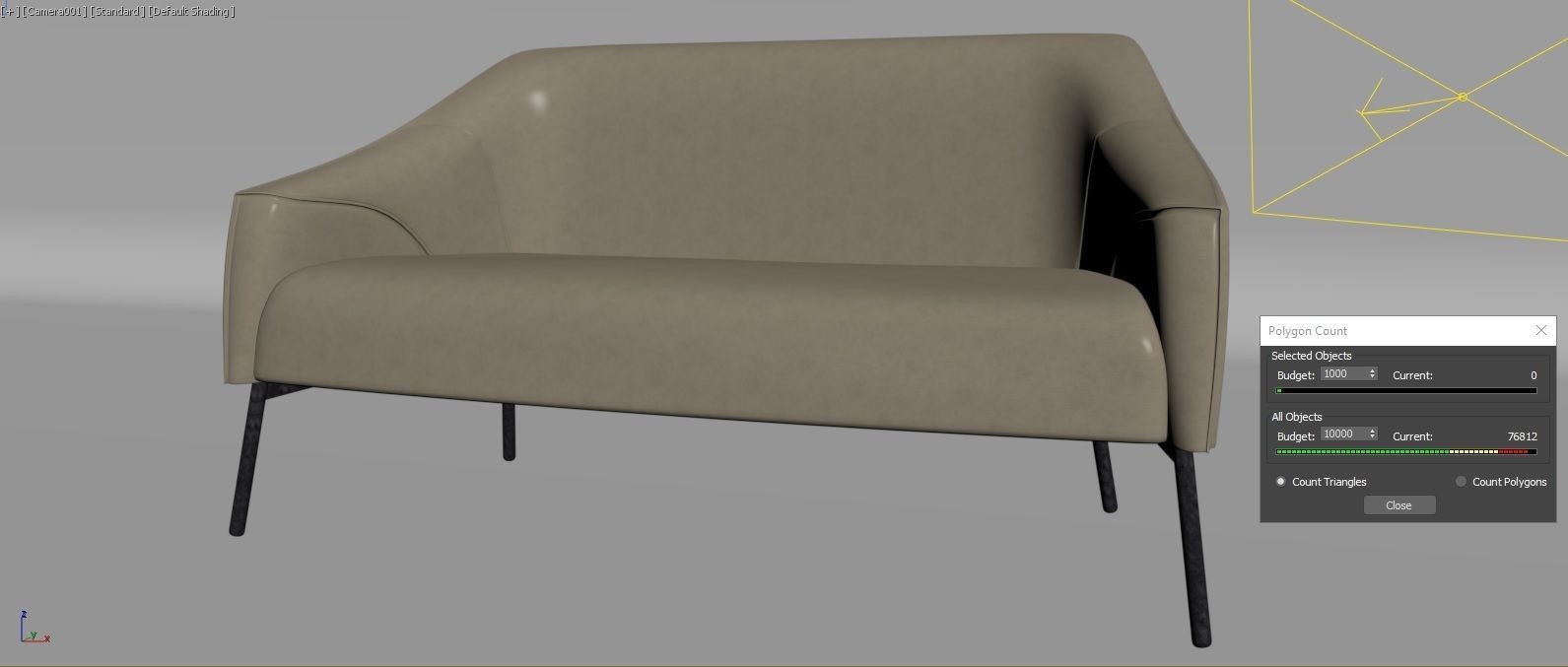 Sofa 3d model with legs 3D model_8