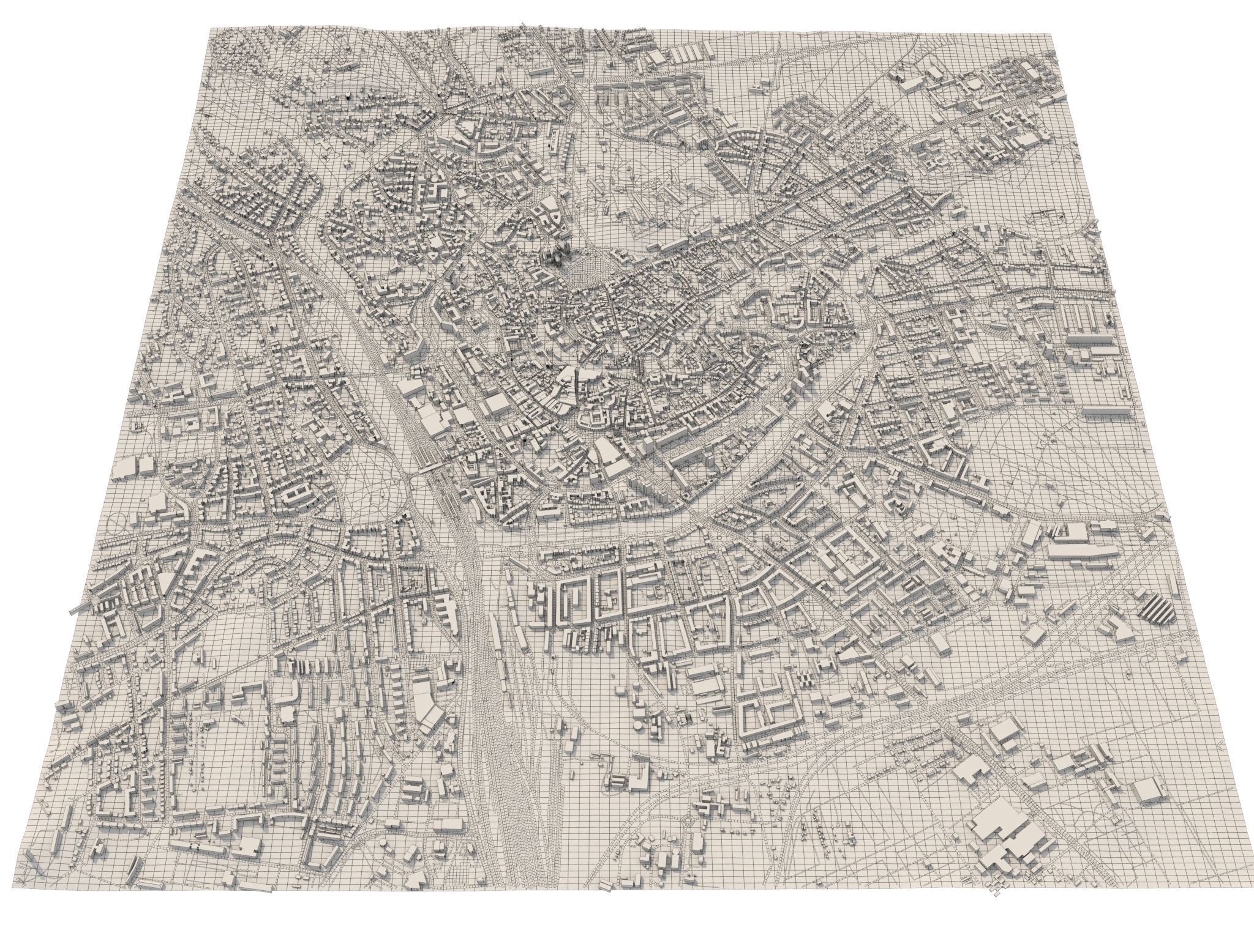 Cityscape Erfurt Germany 3D model_10