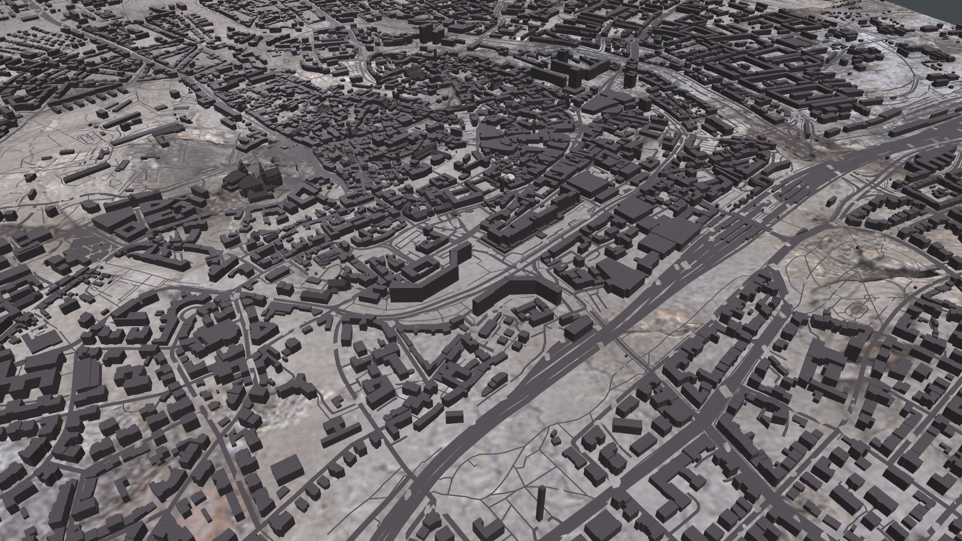 Cityscape Erfurt Germany 3D model_7