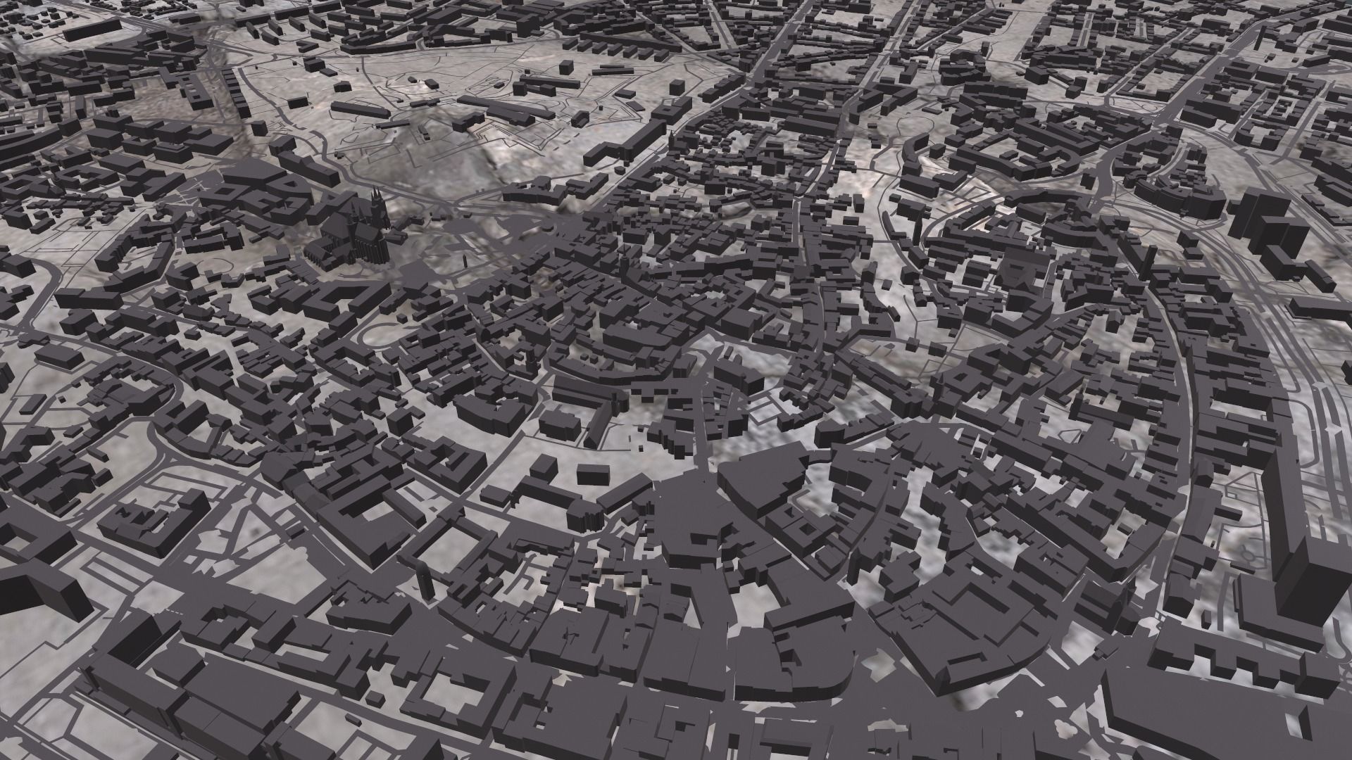 Cityscape Erfurt Germany 3D model_4