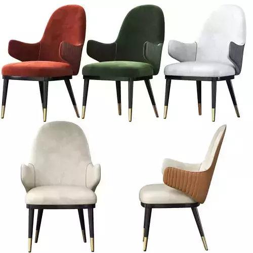 DIVA C B Upholstered fabric chai with armrests