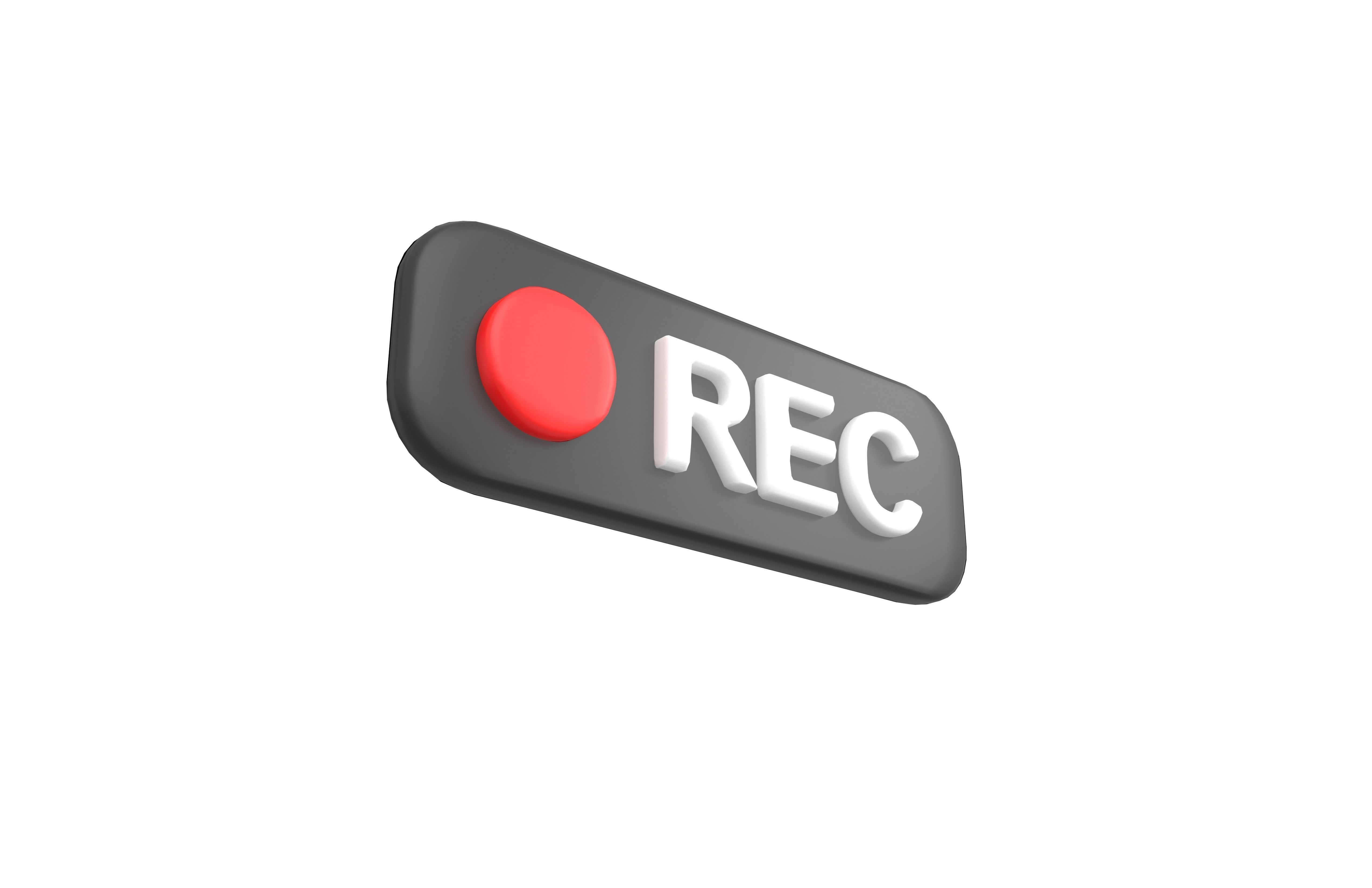 REC Symbol v2 001 Low-poly 3D model_3