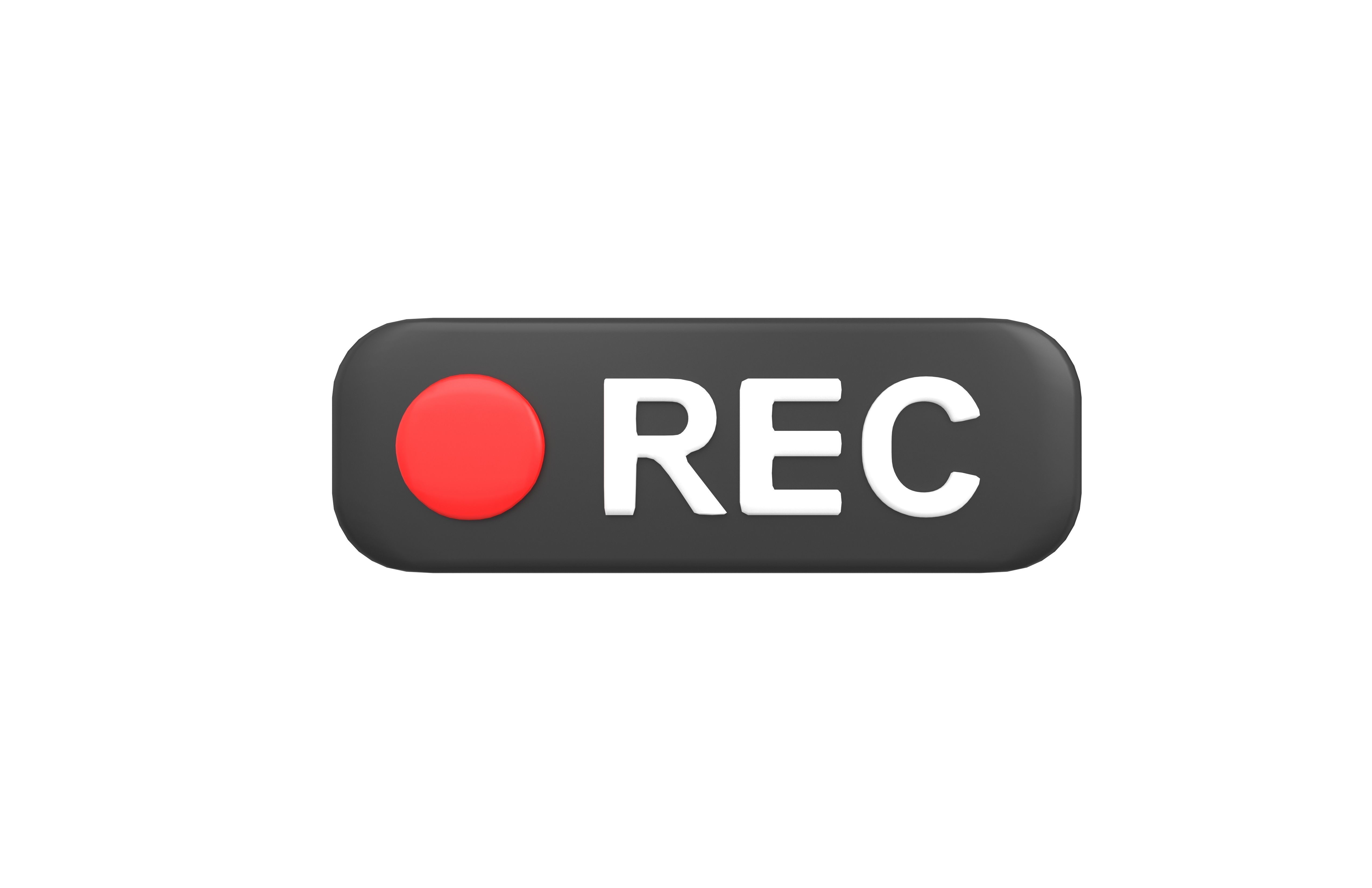 REC Symbol v2 001 Low-poly 3D model_2