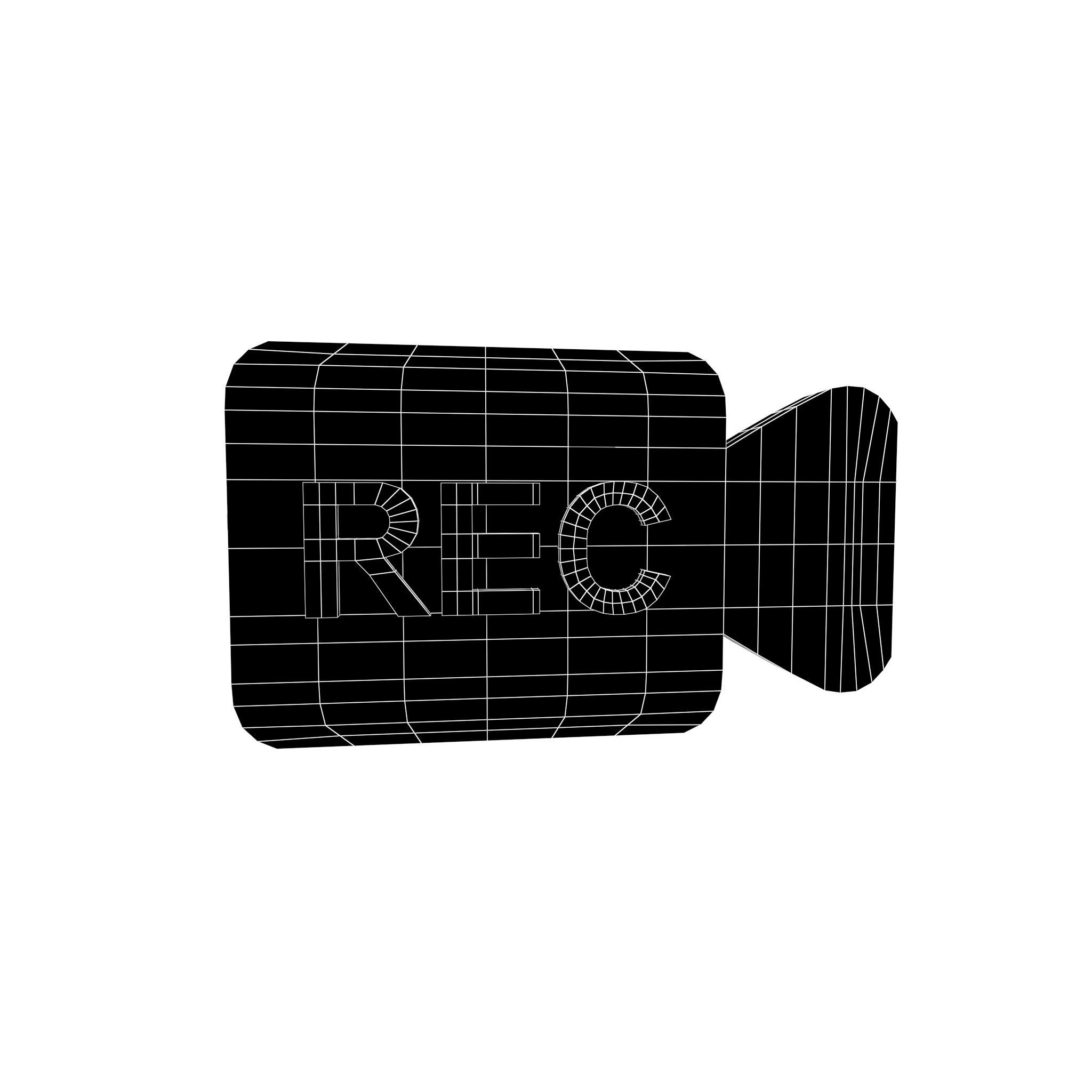 REC Symbol v9 003 Low-poly 3D model_5