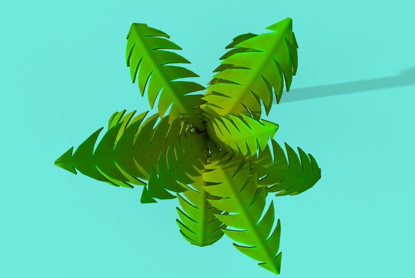 Cartoon Palm Tree  Low-poly 3D model_11