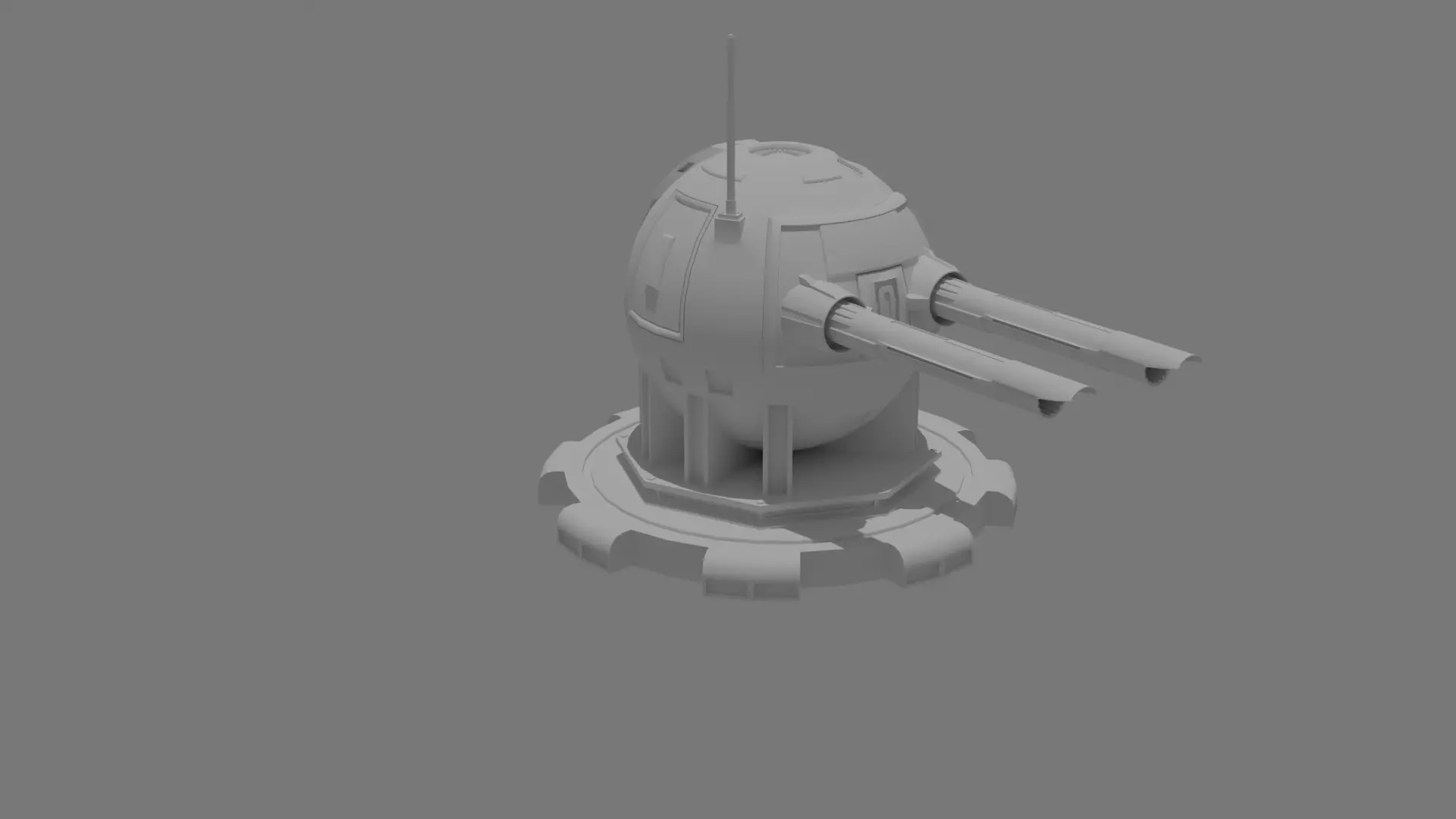 Sci-fi cannon laser gun Free 3D model_0
