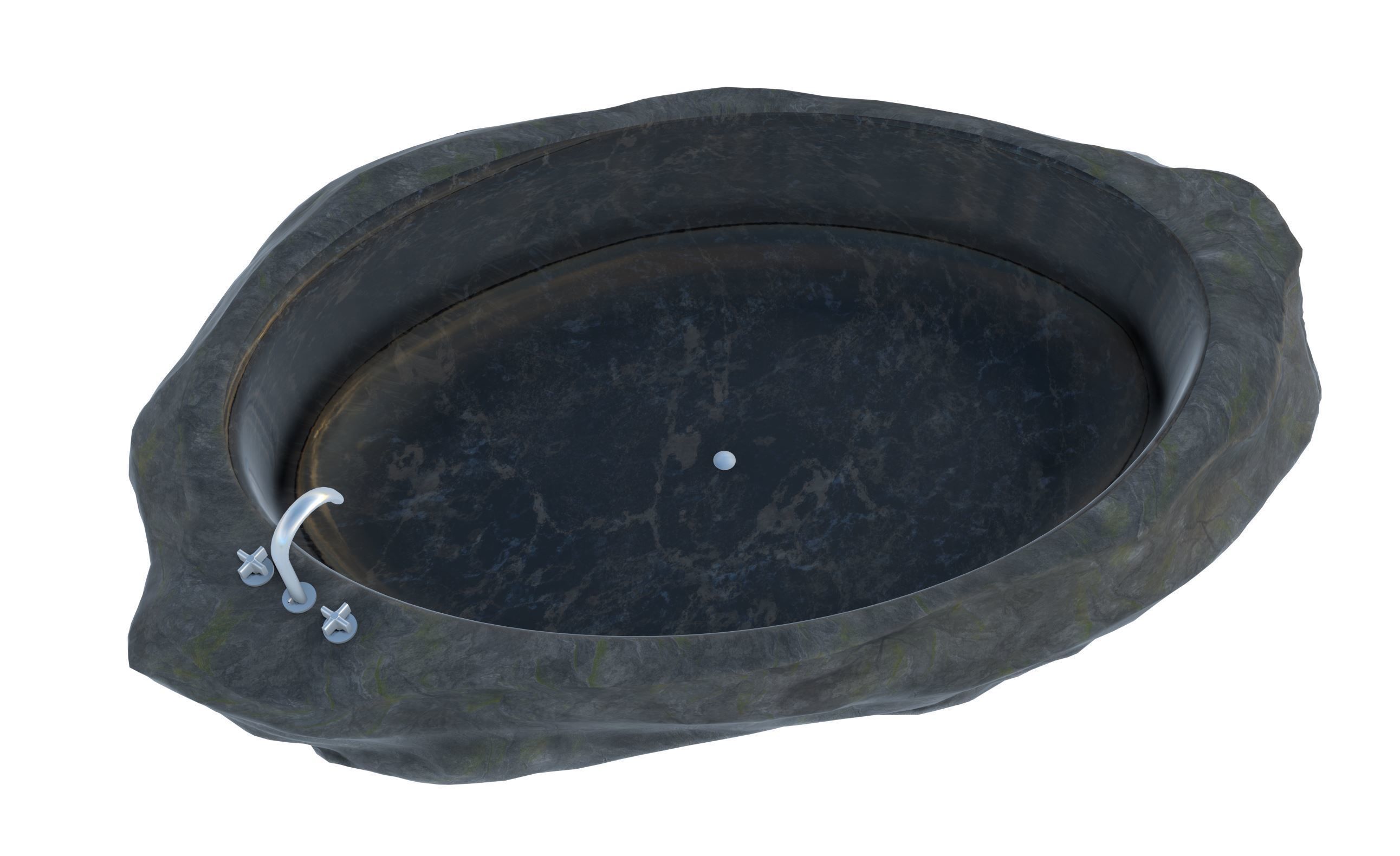 Bath Tube Stone 3D model_4