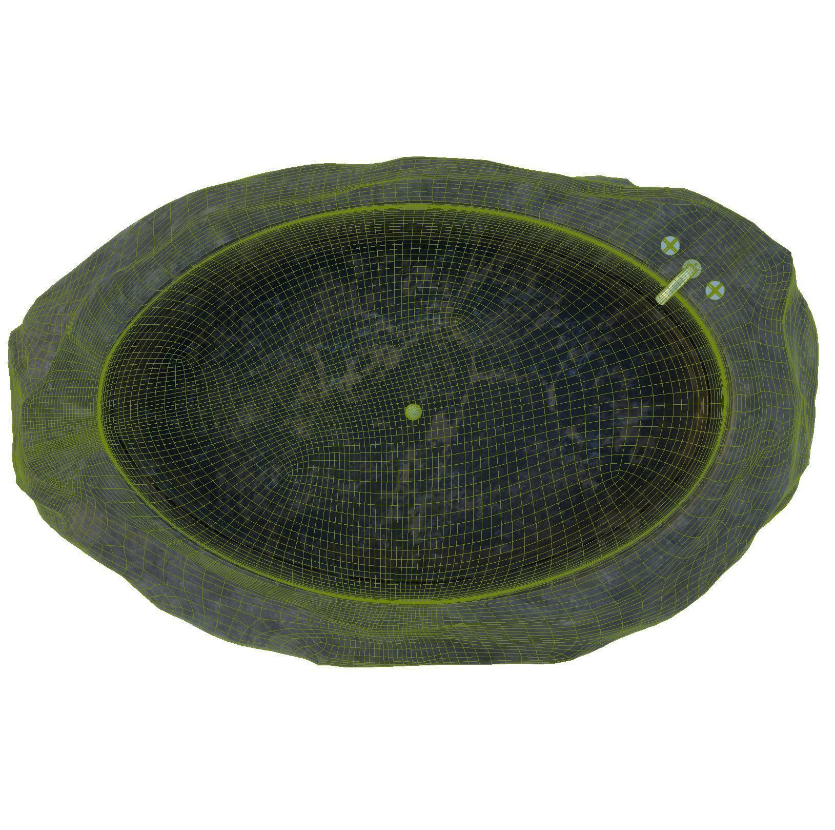 Bath Tube Stone 3D model_7