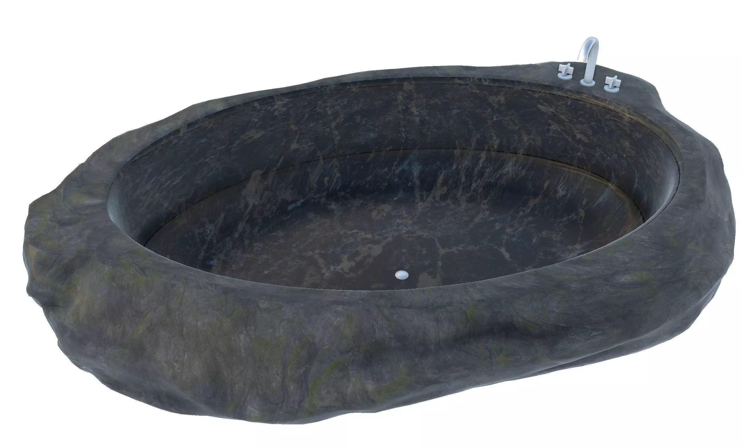 Bath Tube Stone 3D model_0