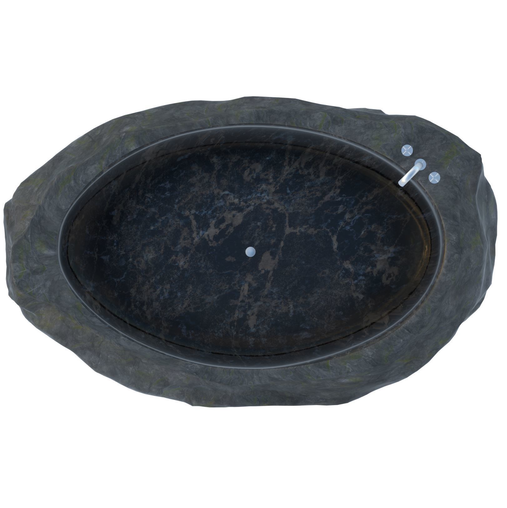 Bath Tube Stone 3D model_6