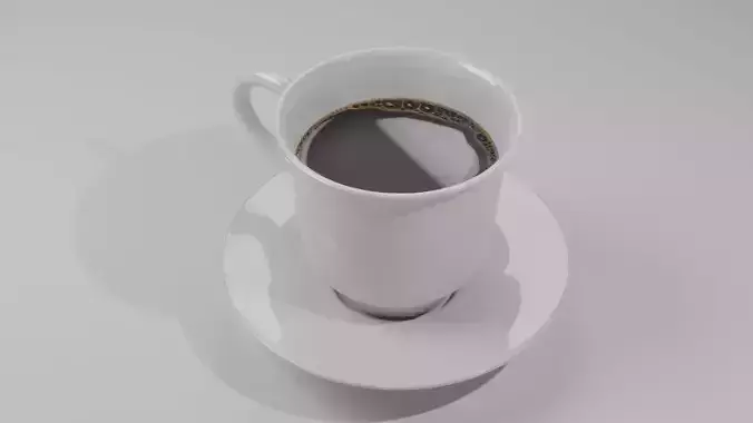coffee cup white ceramic 3d model