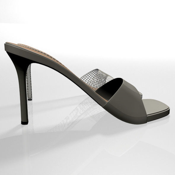 Peep-Toe High-Heel Slide Sandals 01 3D model_18