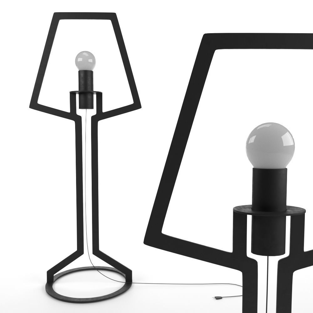 Outline lamp floor lamp 3D model_2