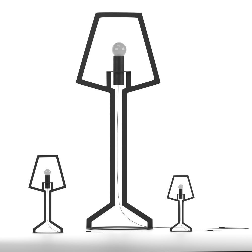 Outline lamp floor lamp 3D model_1