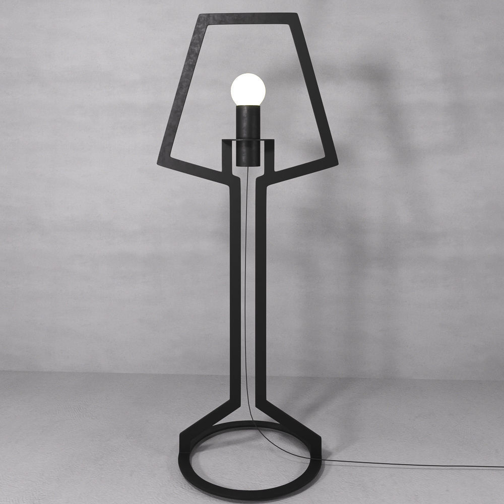 Outline lamp floor lamp 3D model_5