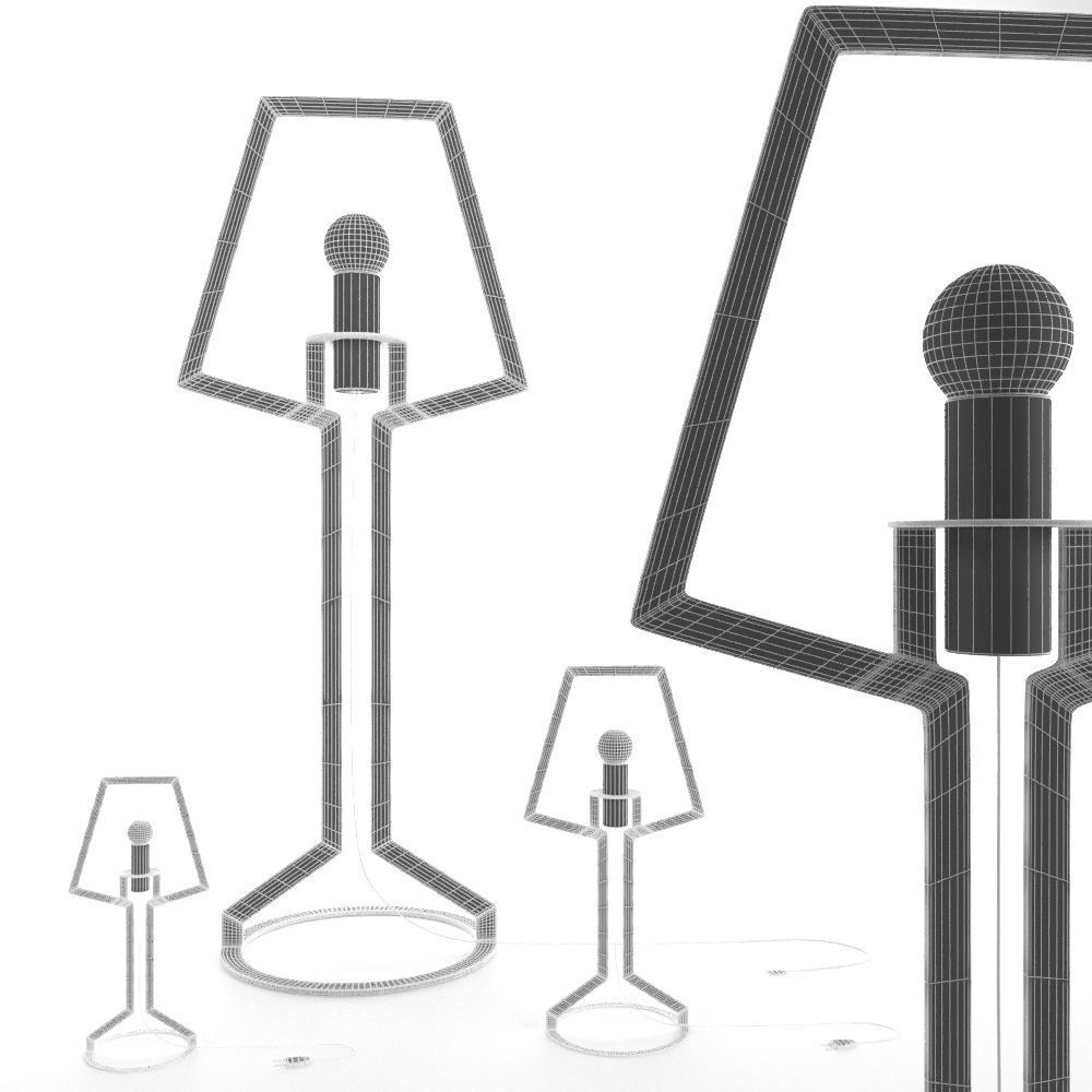 Outline lamp floor lamp 3D model_3