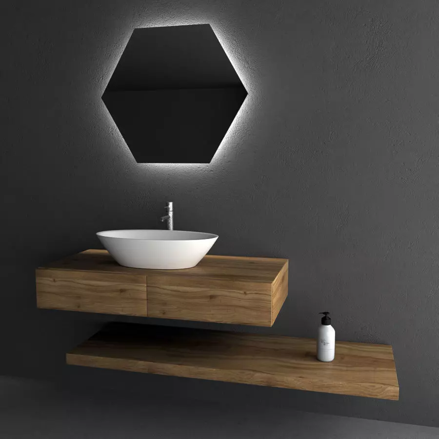 Washbasin and mirror 3D model_0