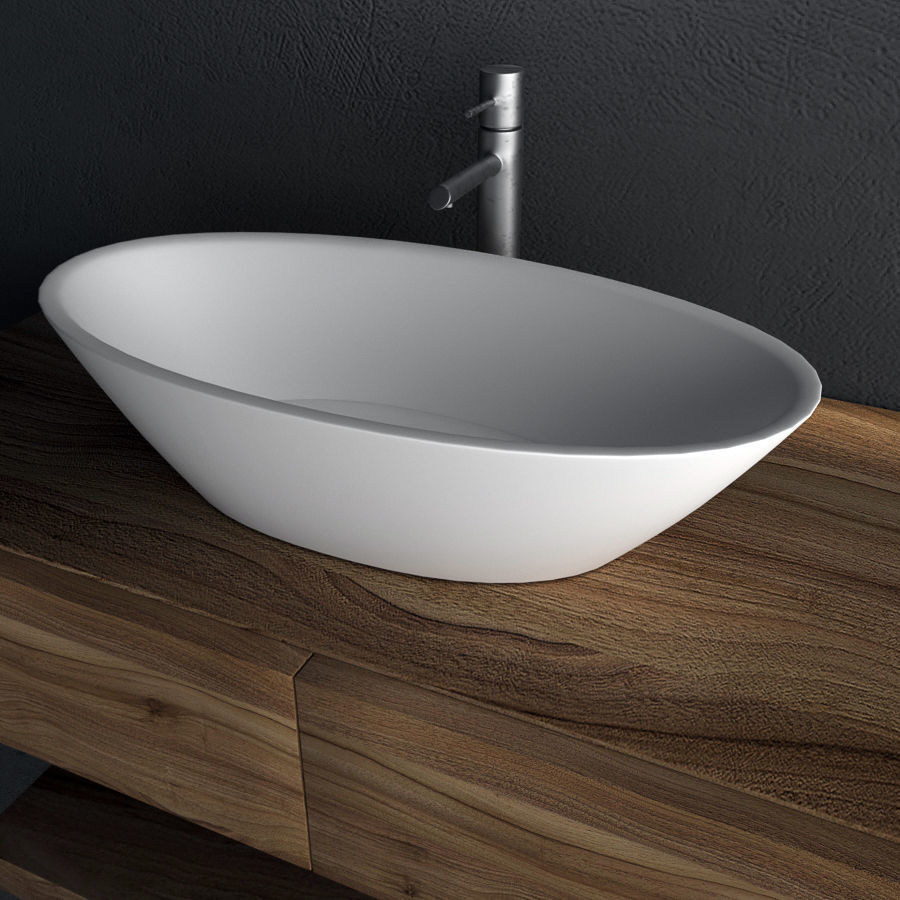 Washbasin and mirror 3D model_1