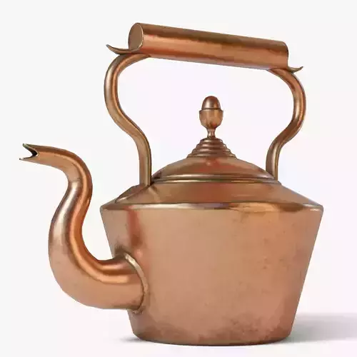Copper Kettle Low-poly 3D model