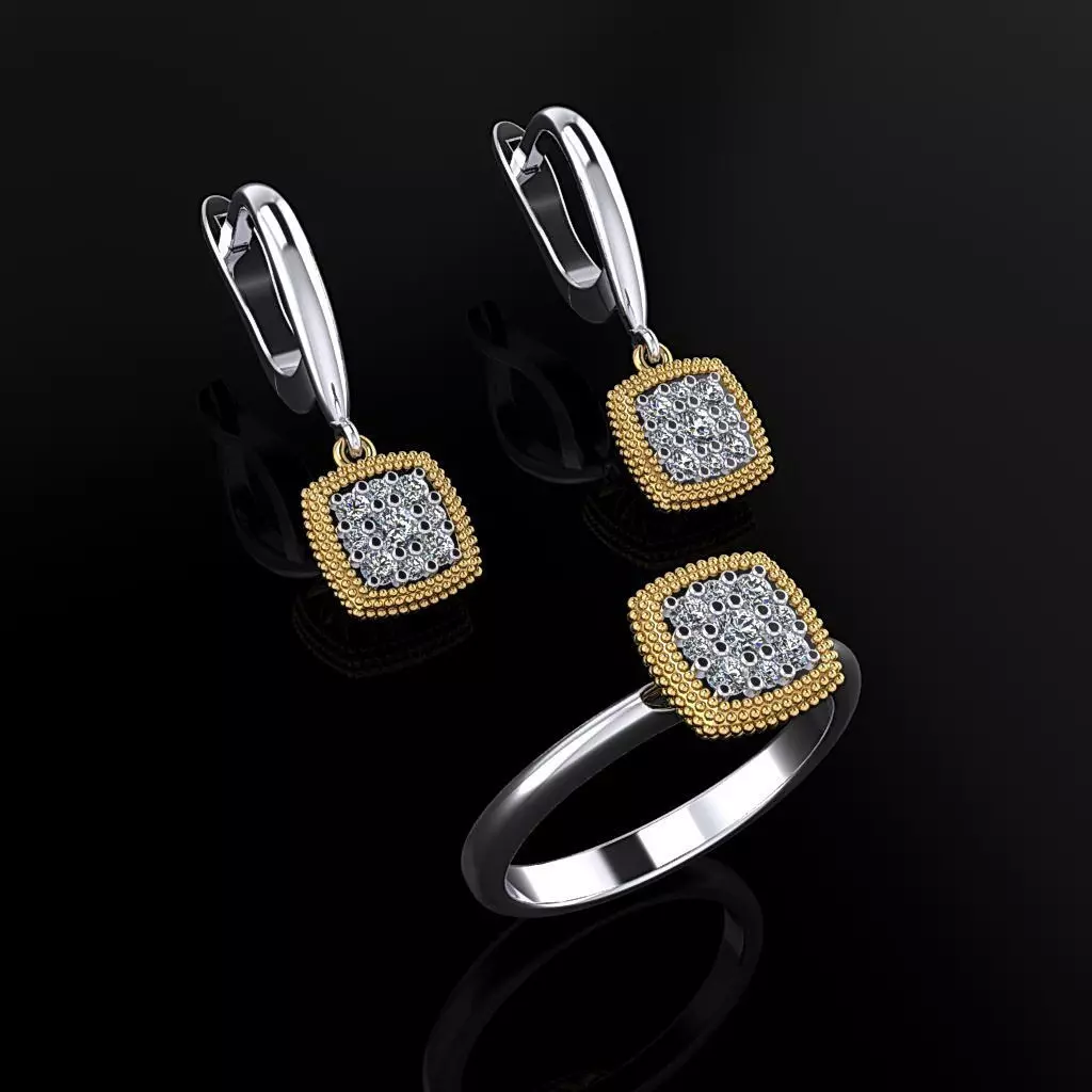 Ring and Earrings 102 3D print model