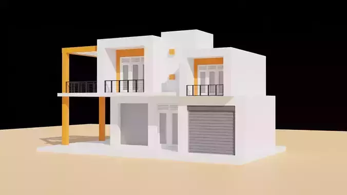 Free House Design Lowpoly