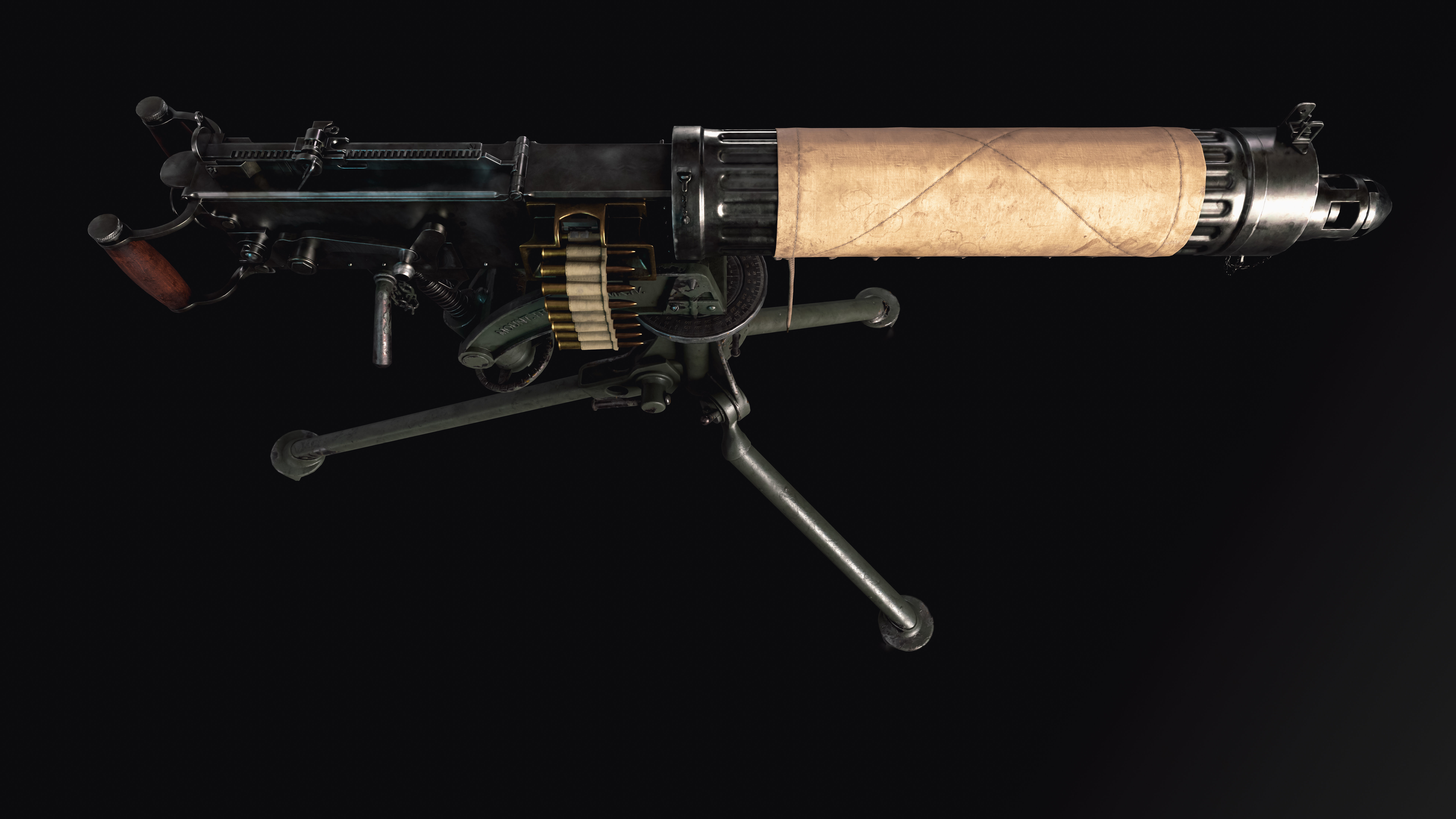 Vickers Machine Gun Low-poly 3D model_12