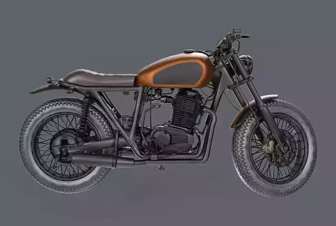 Motorcycle cafe racer 3D model