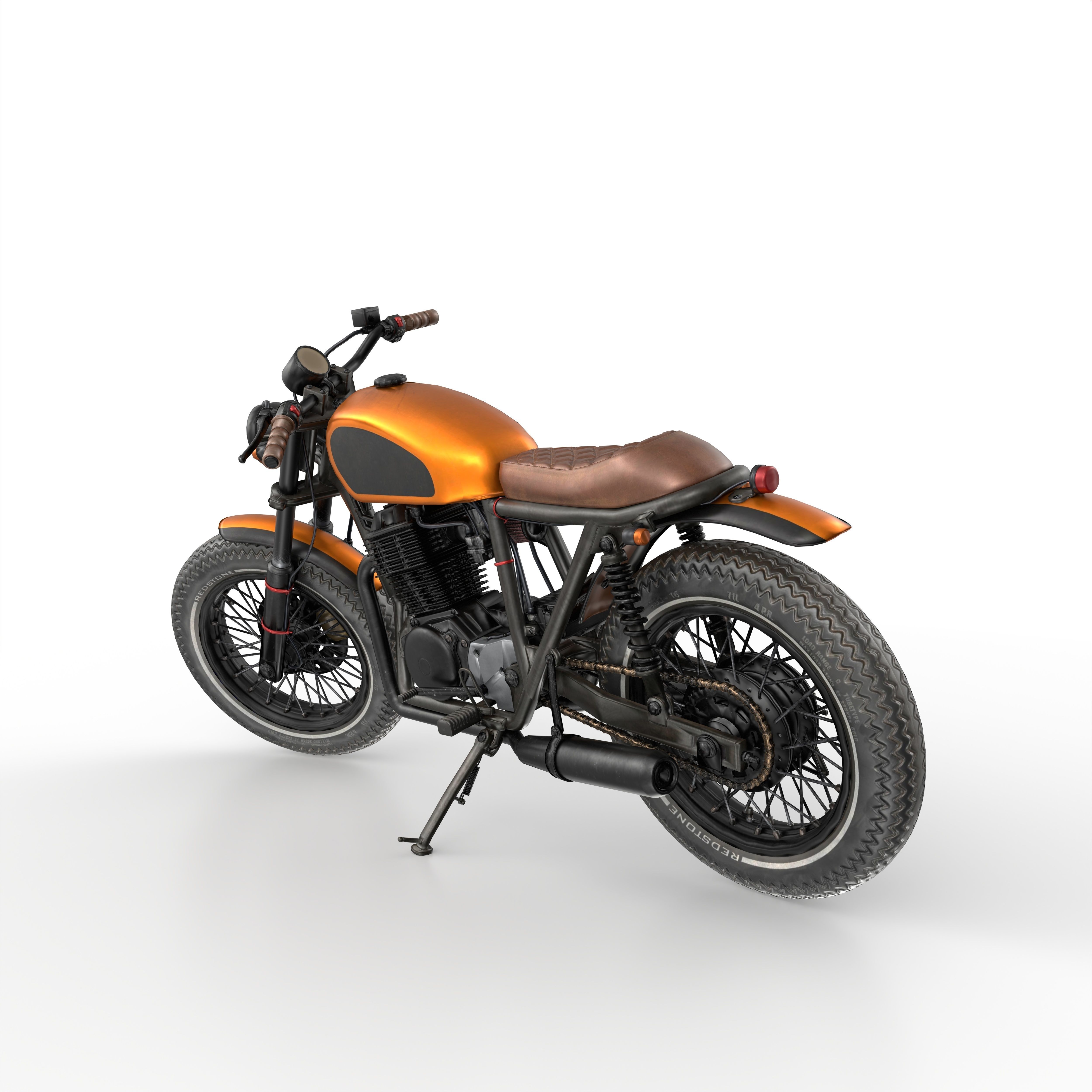 Motorcycle cafe racer 3D model_3