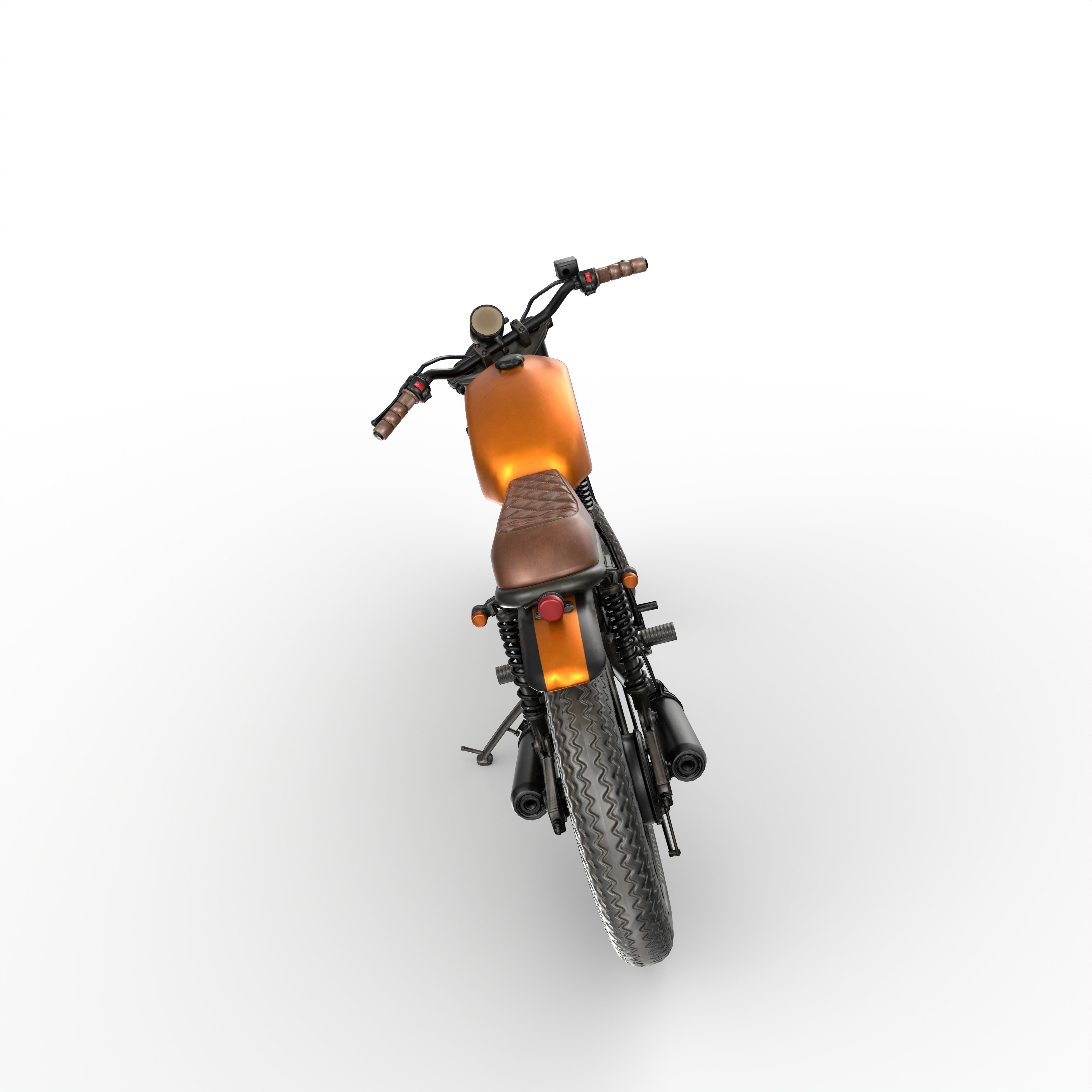 Motorcycle cafe racer 3D model_4