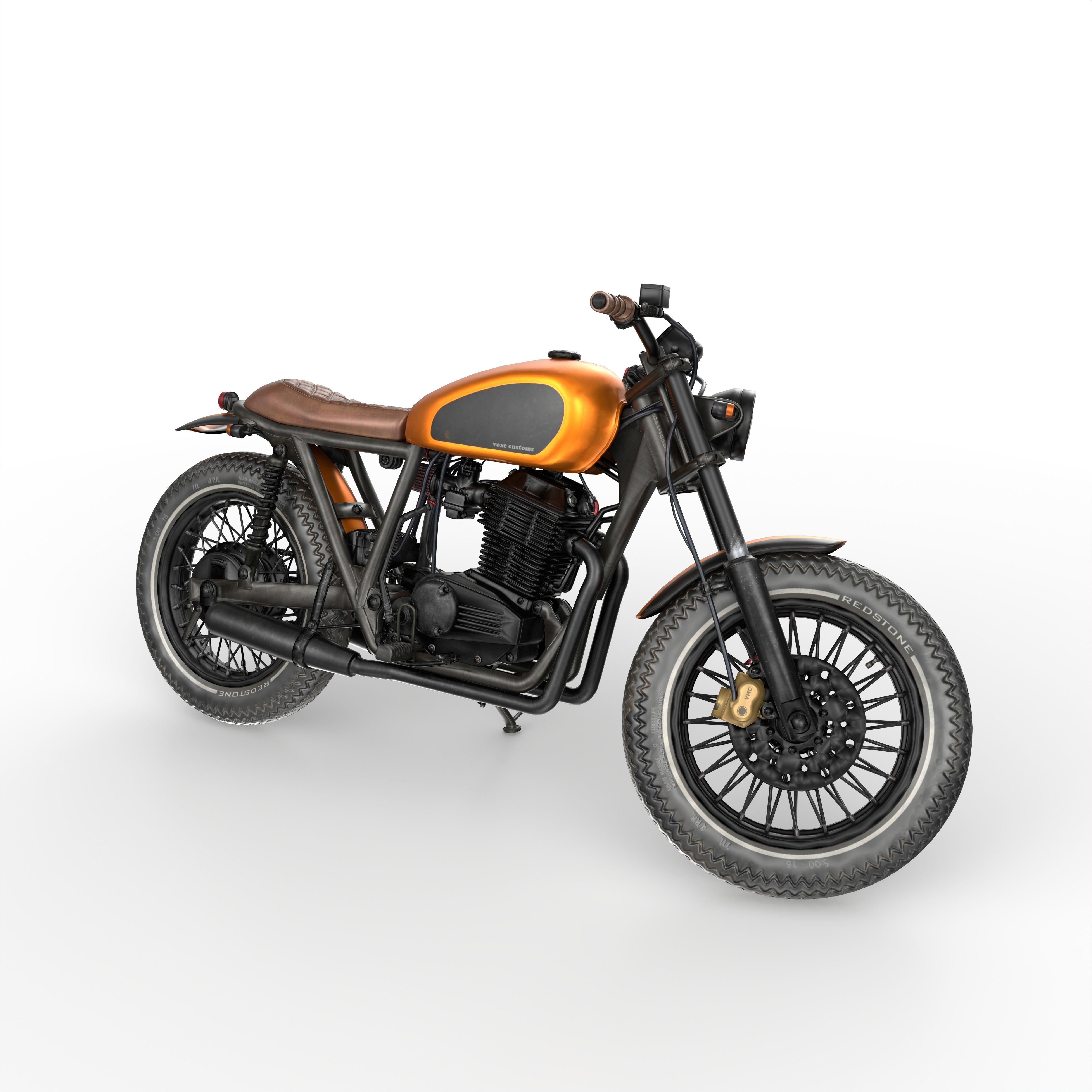 Motorcycle cafe racer 3D model_6