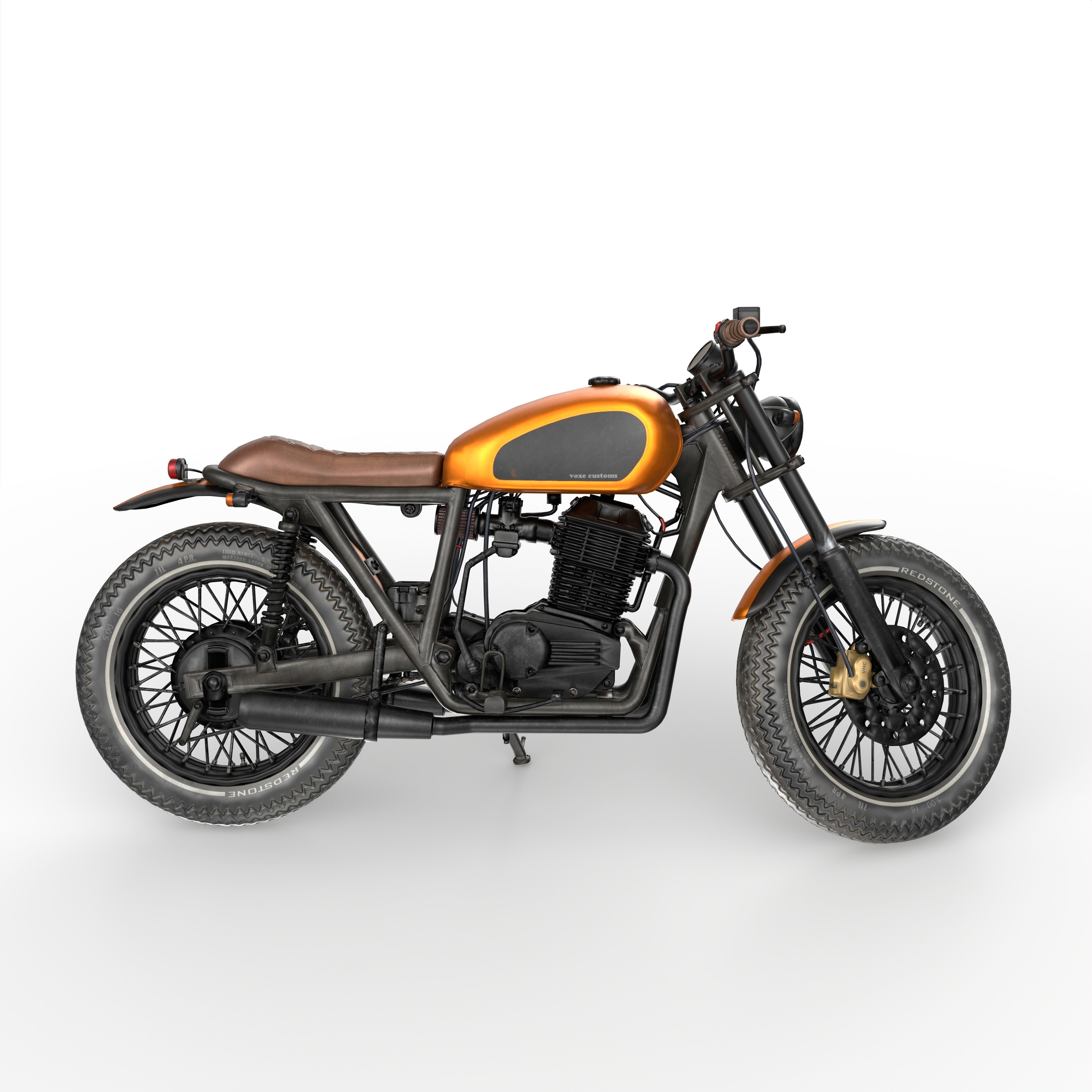 Motorcycle cafe racer 3D model_5