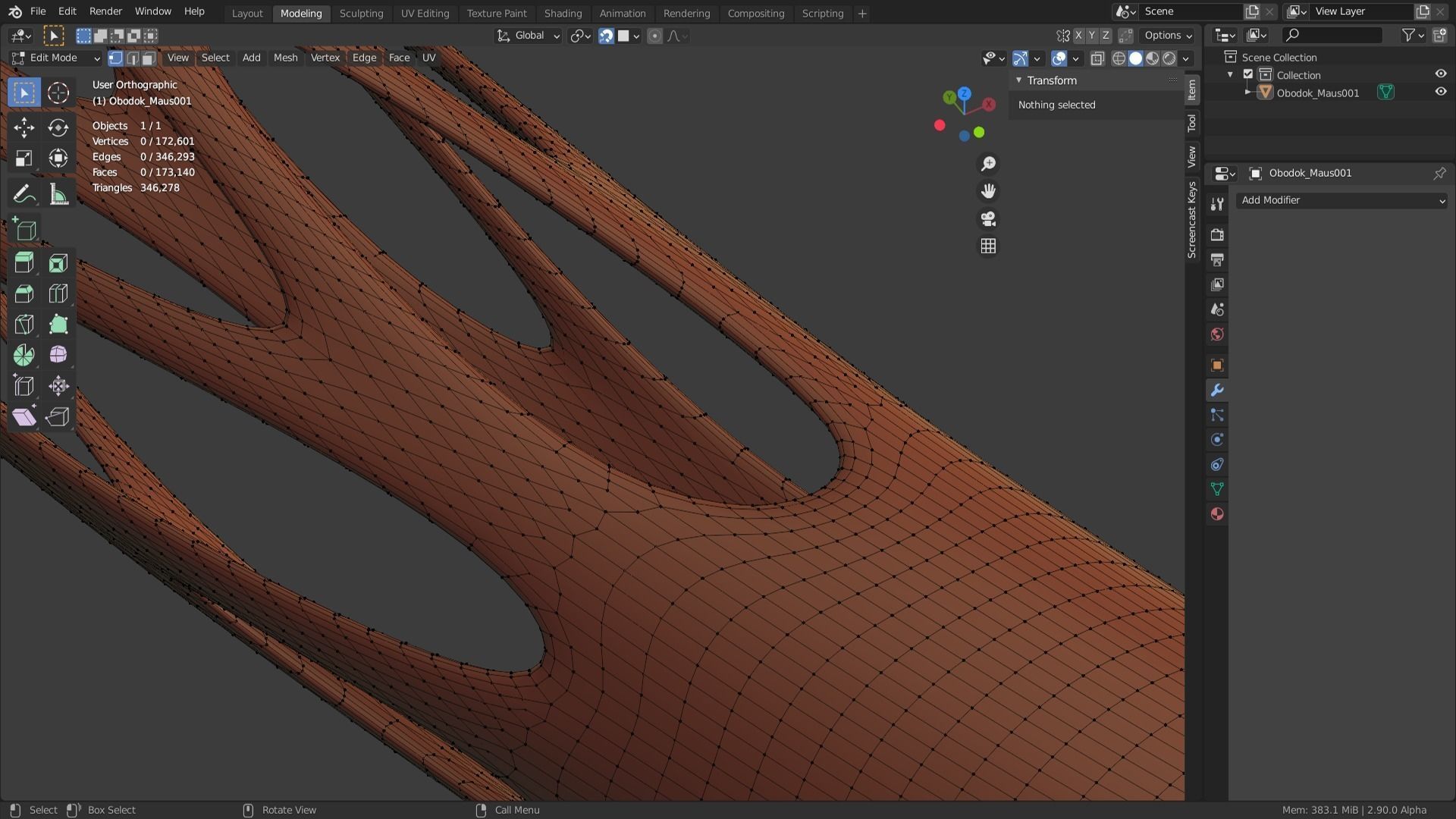 Voronoi mouse Rim to style hair 3D print model_12