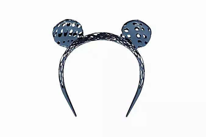 Voronoi mouse Rim to style hair 3D print model