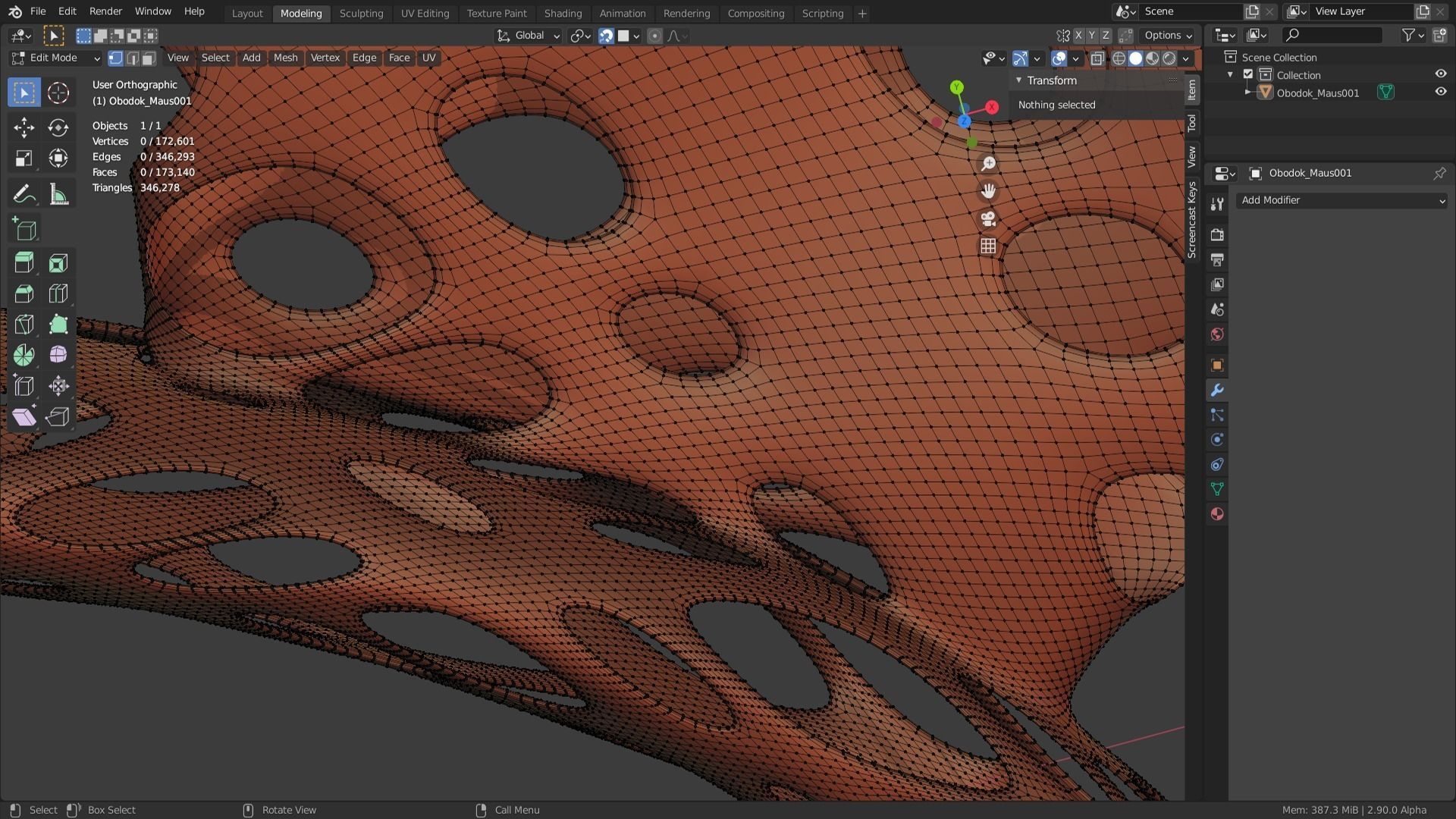 Voronoi mouse Rim to style hair 3D print model_8